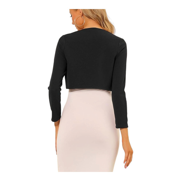 Allegra Allegra K Long Sleeve Open Crop Top Size XL - Picture 2 of 5